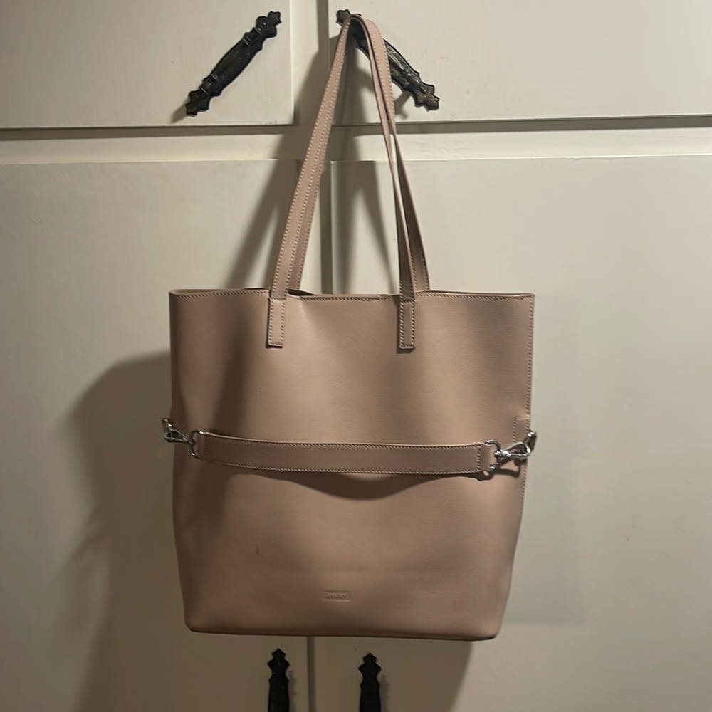 AWAY leather carry-on tote